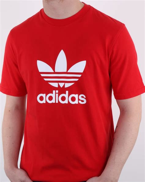 adidas originals trefoil t-shirt scarle